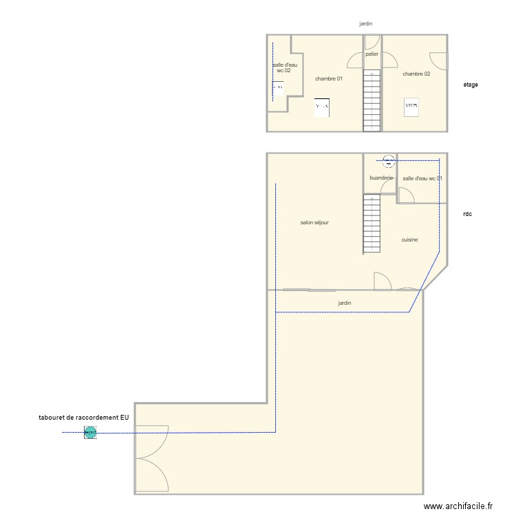 petrini ASS. Plan de 8 pièces et 181 m2