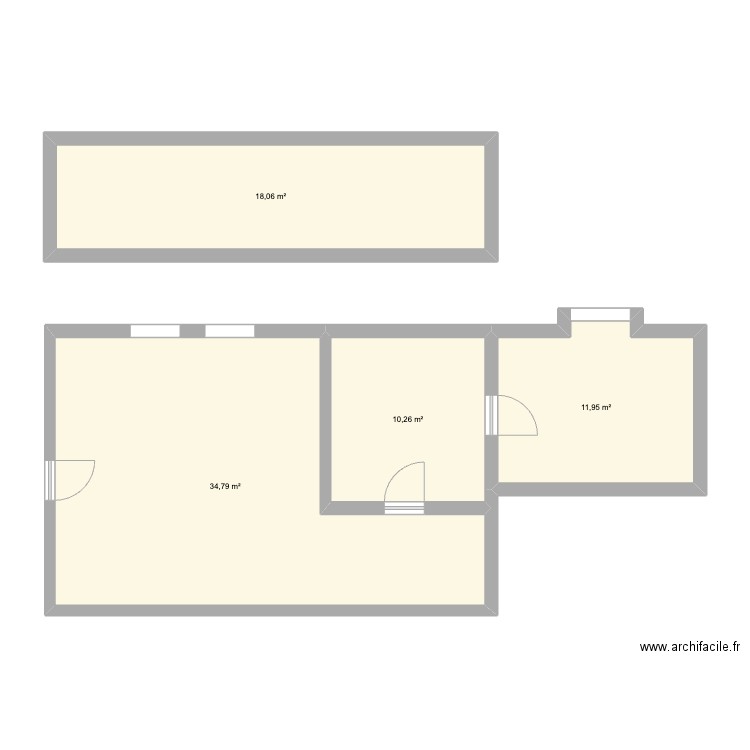 Appartement location. Plan de 4 pièces et 75 m2