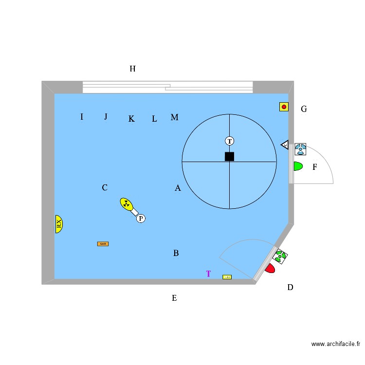 PARTAGE. Plan de 1 pièce et 19 m2