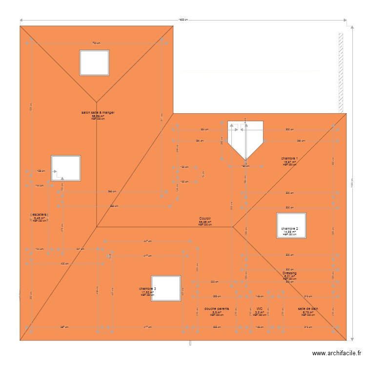 maison modif. Plan de 0 pièce et 0 m2