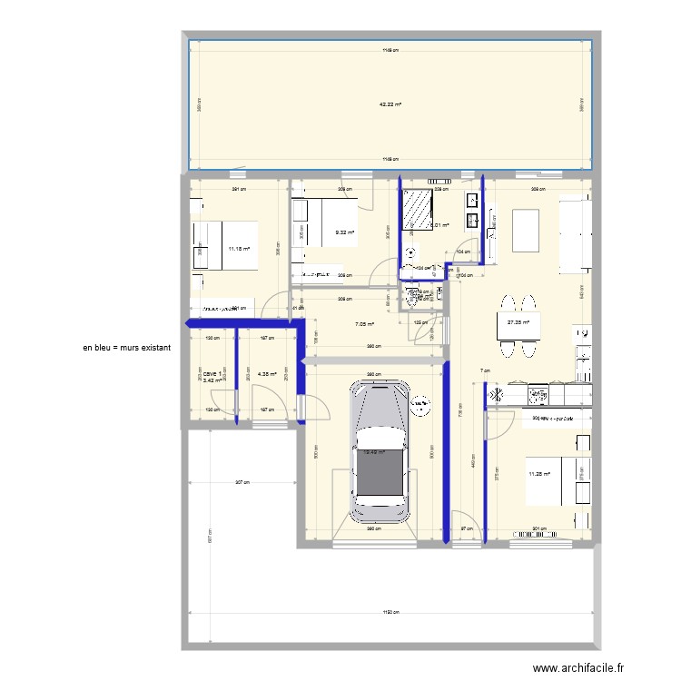 fusain rdc T4 sejour inversé . Plan de 0 pièce et 0 m2