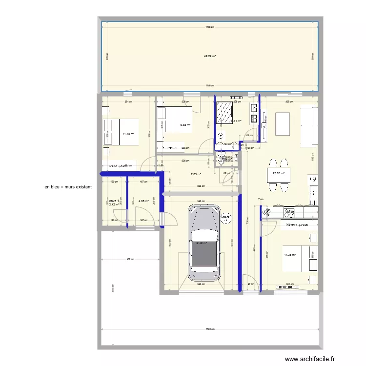 fusain rdc T4 sejour invers&eacute; . Plan de 