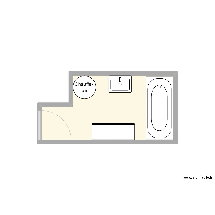 Flament SDB existant. Plan de 0 pièce et 0 m2