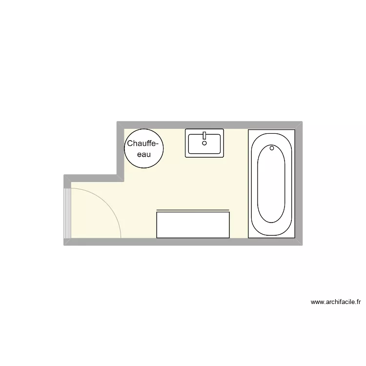 Flament SDB existant. Plan de 