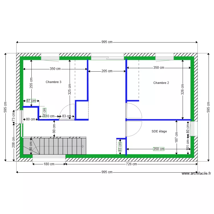 Etage Bourgenay. Plan de 