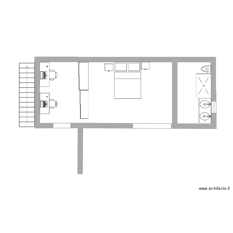 extension 1. Plan de 0 pièce et 0 m2