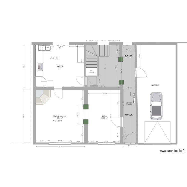 GASPAR YUTZ rdc actuel . Plan de 0 pièce et 0 m2