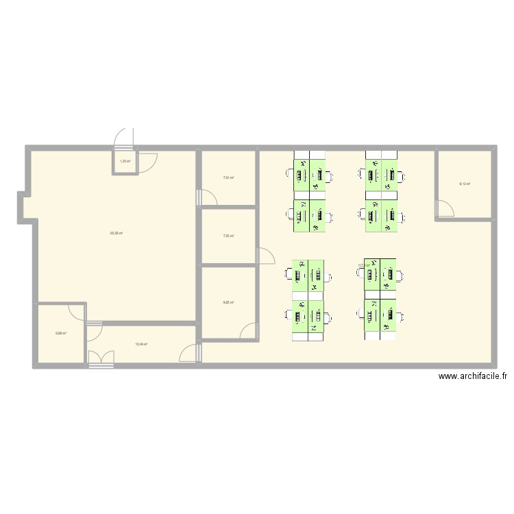 GQDM_Proposition_Equipes. Plan de 9 pièces et 235 m2