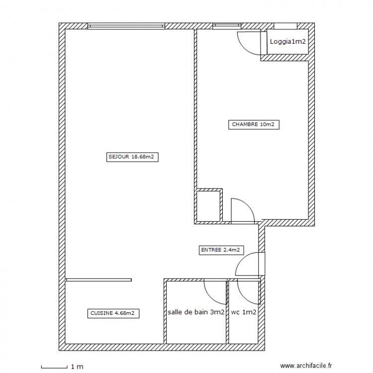 APPART T2  40m2. Plan de 0 pièce et 0 m2