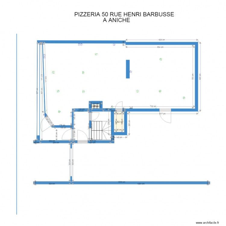 PIZZERIA  aniche etat existant. Plan de 0 pièce et 0 m2