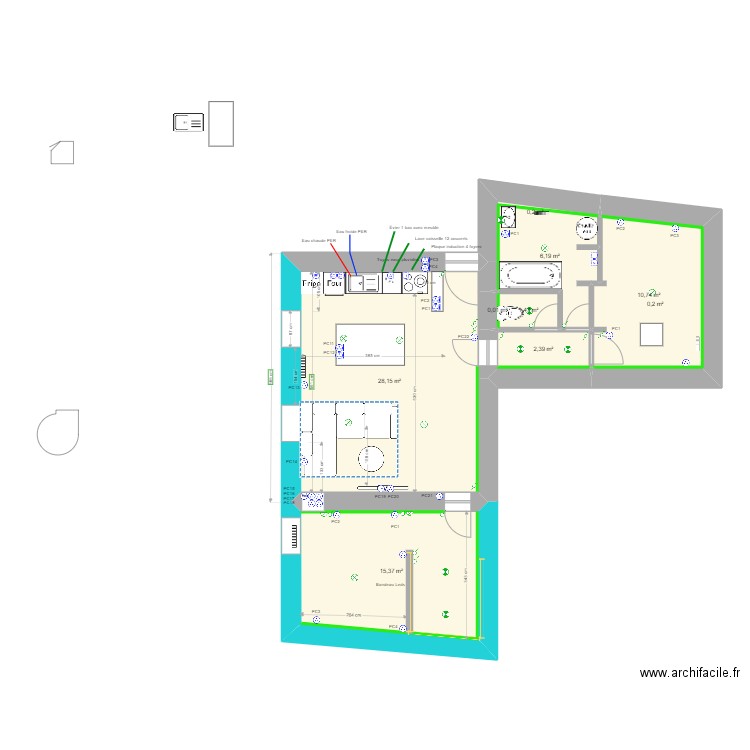 Appart Jim Electricité . Plan de 0 pièce et 0 m2