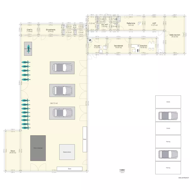 Murs droits. Plan de Murs droits. Plan de