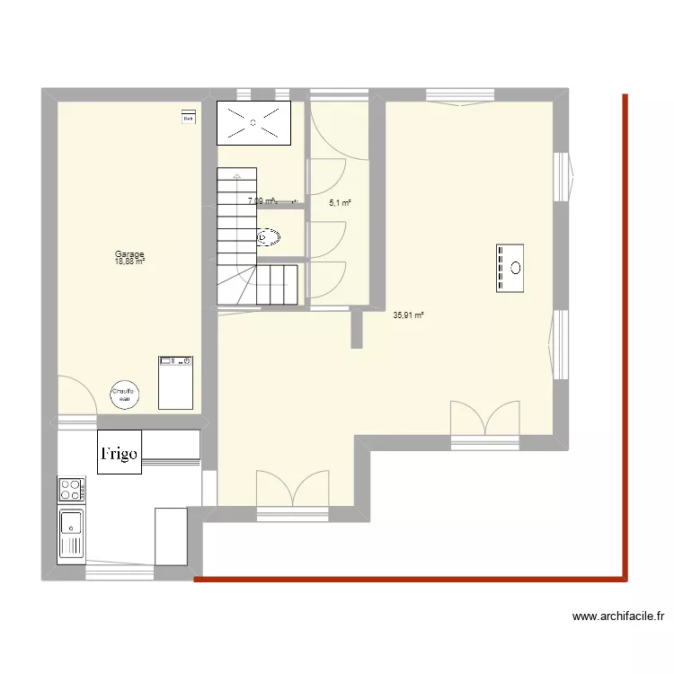 maison RDC. Plan de 