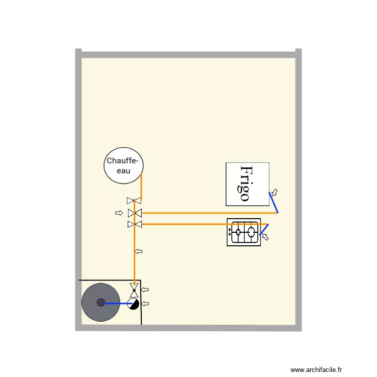 Gaz camping car. Plan de Gaz camping car. Plan de