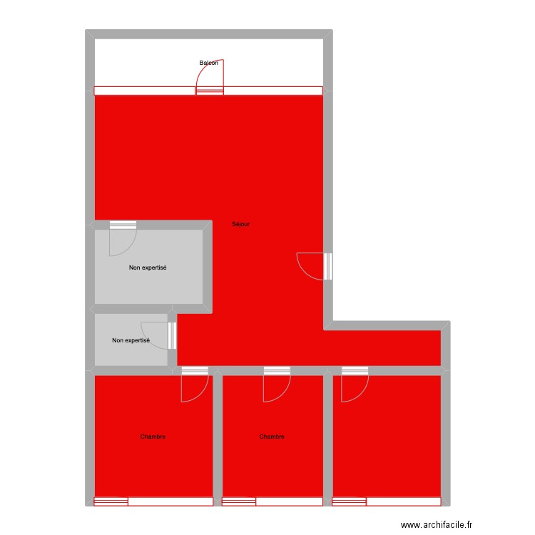 mategnin 75-77. Plan de 7 pièces et 101 m2