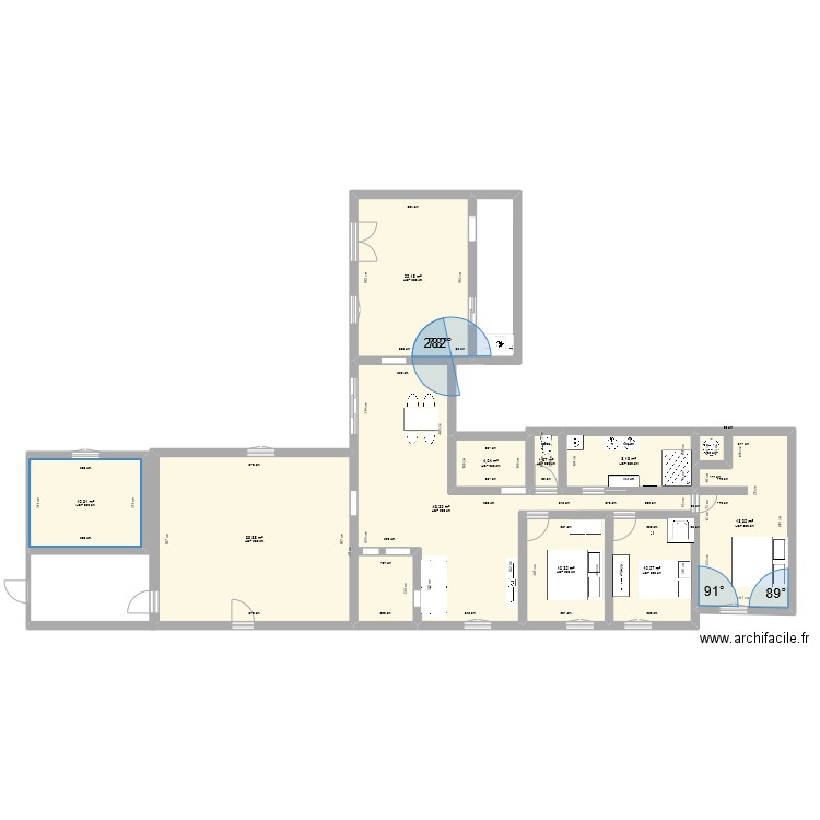 mmm. Plan de 0 pièce et 0 m2
