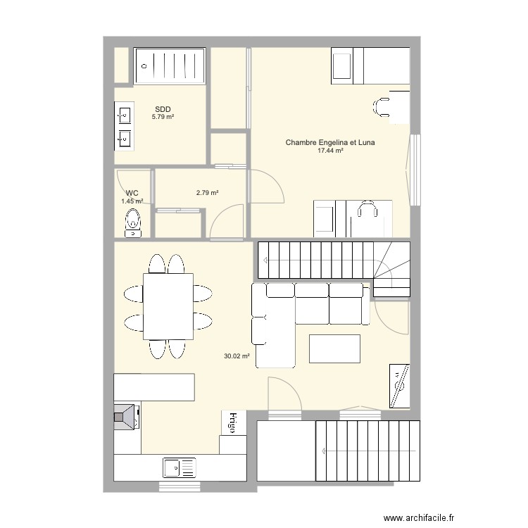 RDC Athis. Plan de 0 pièce et 0 m2