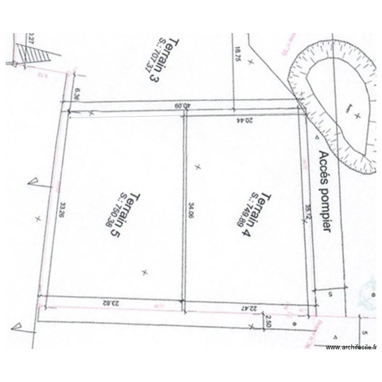 plans de masse trans lot 4. Plan de 0 pièce et 0 m2