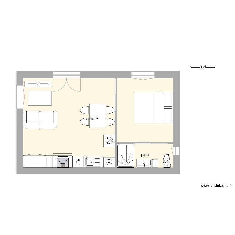maison. Plan de 0 pièce et 0 m2