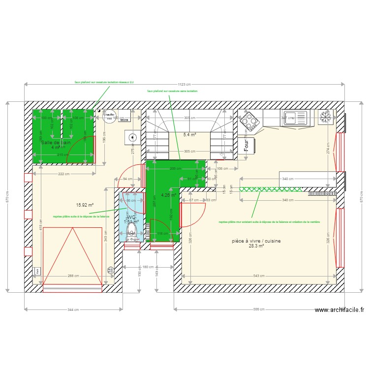 COMMANDRE RDC PROJET 3 PLATRERIE. Plan de 0 pièce et 0 m2