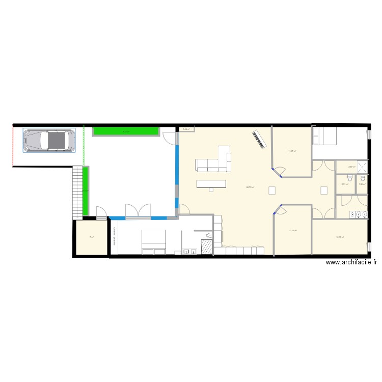 plan loft. Plan de 0 pièce et 0 m2