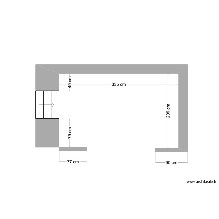 Alcove. Plan de 0 pièce et 0 m2