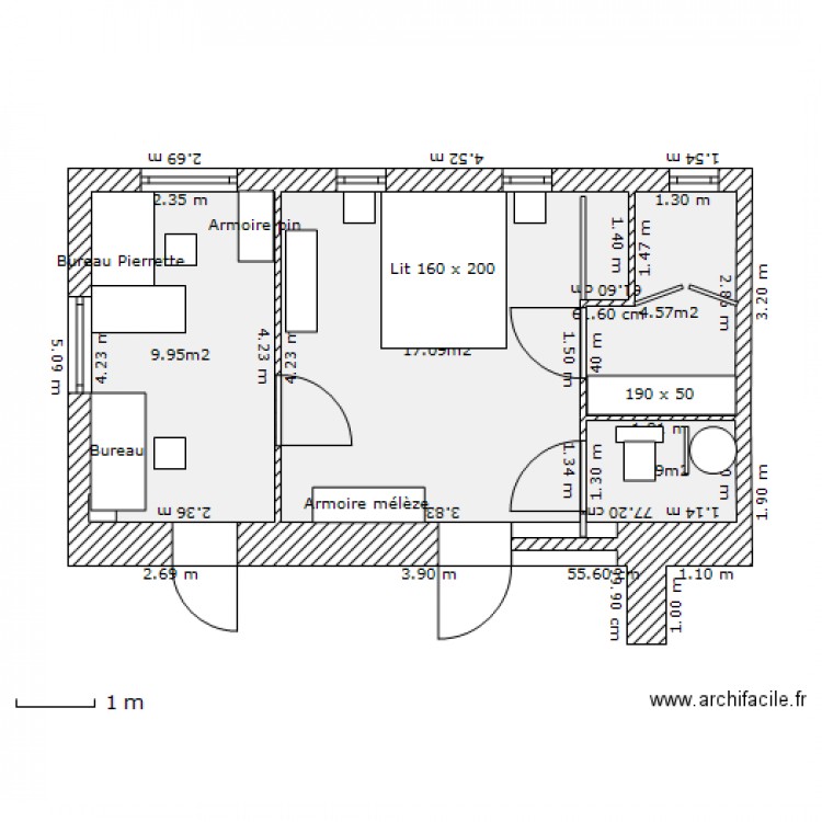 Chambre RC. Plan de 0 pièce et 0 m2