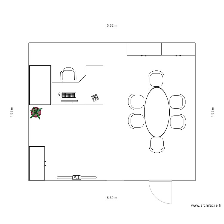 bureau Manager. Plan de 0 pièce et 0 m2