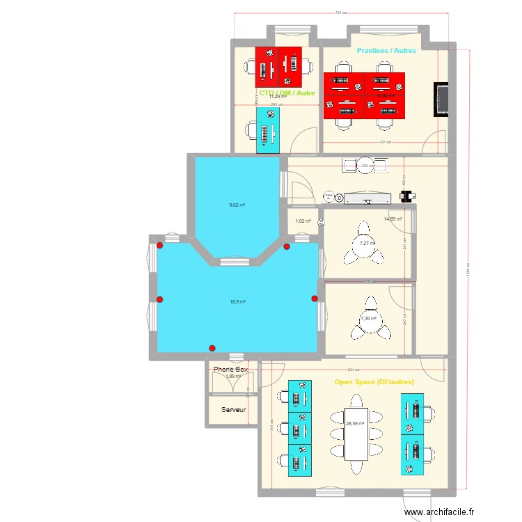 276 PRADO 3ème - ABO2. Plan de 11 pièces et 119 m2