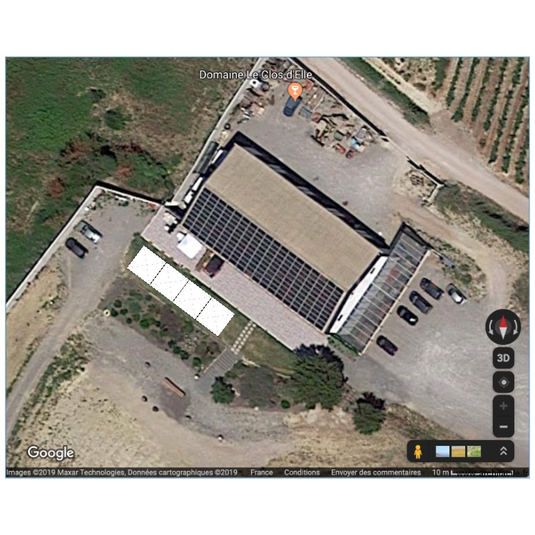 Suggestion implantation tentes Pagode Le Clos d Elle Cournonterral. Plan de 0 pièce et 0 m2