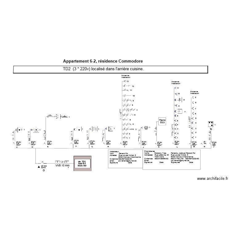 Plan filaire final TD2 bis. Plan de 0 pièce et 0 m2