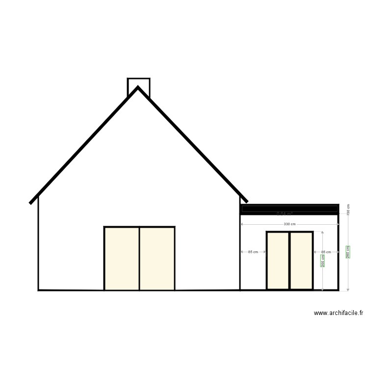 Façade Est. Plan de 0 pièce et 0 m2