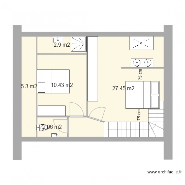 Etage LN. Plan de 0 pièce et 0 m2