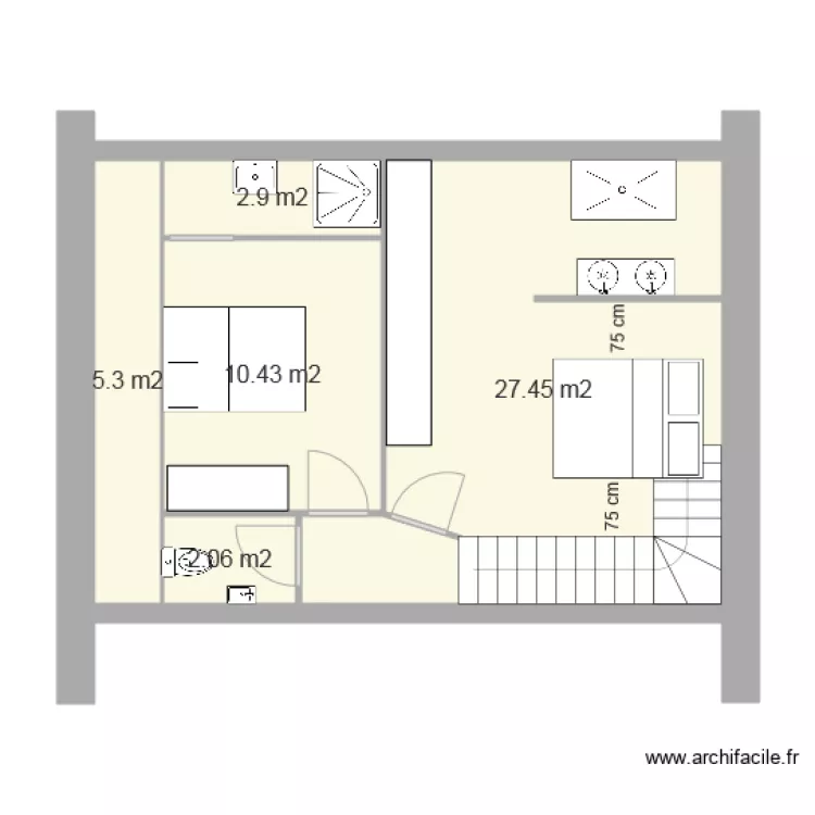 Etage LN. Plan de 