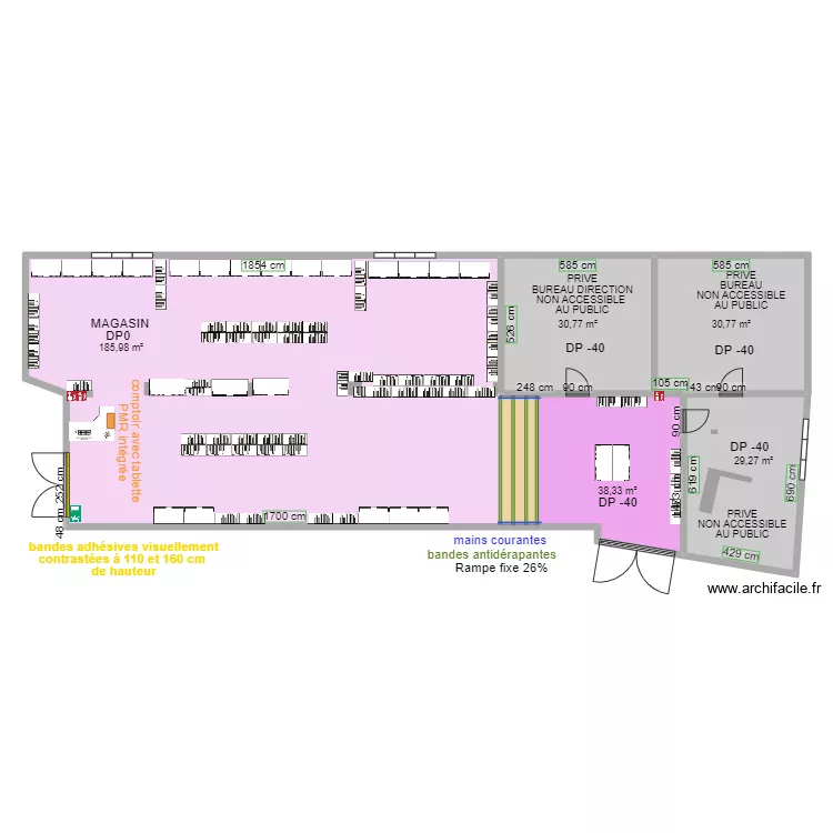 HD PECHE  APRES TRAVAUX. Plan de 