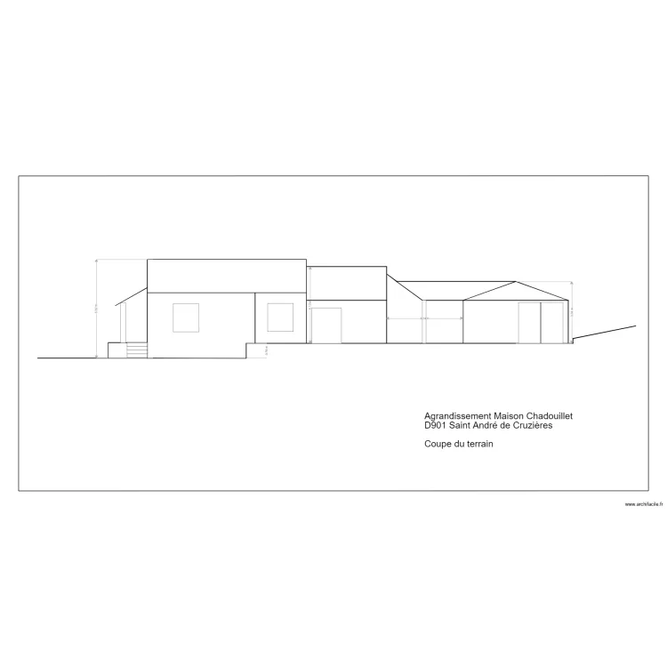 coupe terrain. Plan de 