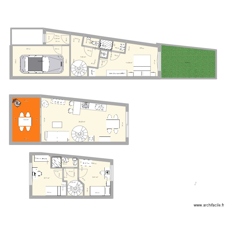 Schoonejans2. Plan de 26 pièces et 269 m2