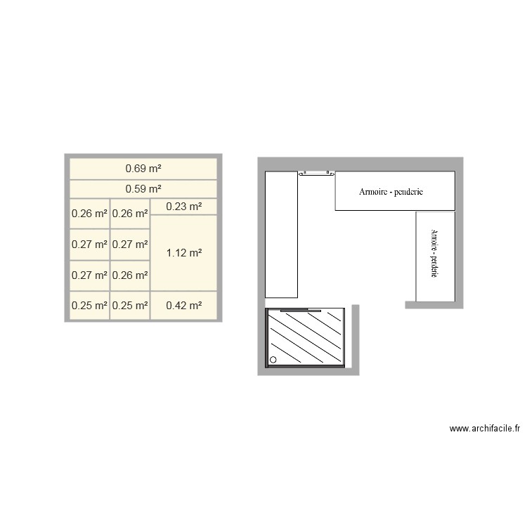 Placard Mila. Plan de 0 pièce et 0 m2