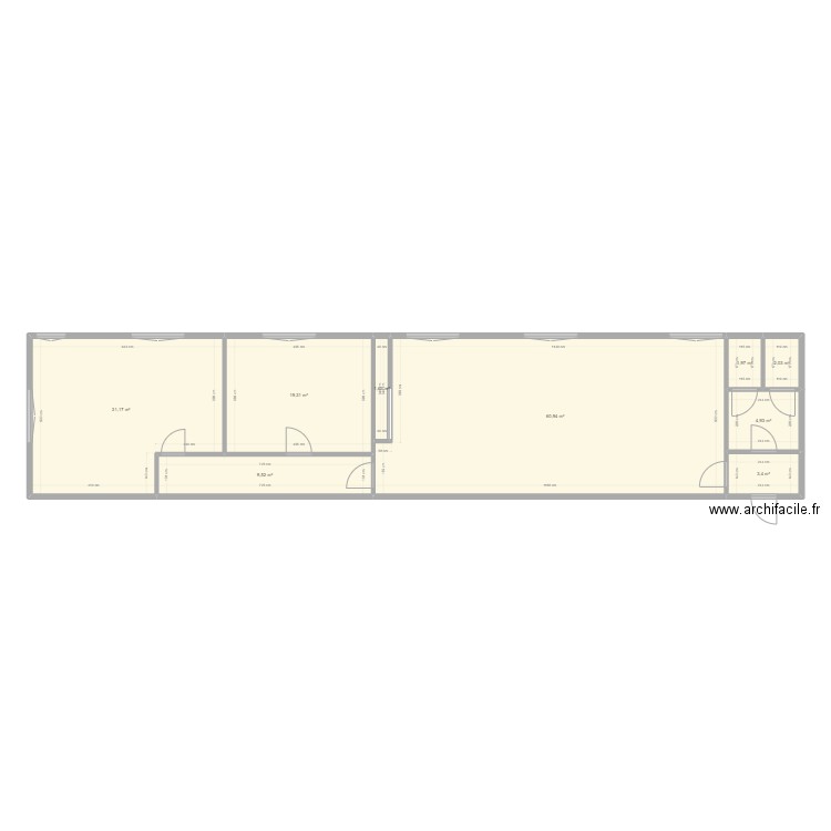 PIPACT 3. Plan de 9 pièces et 135 m2