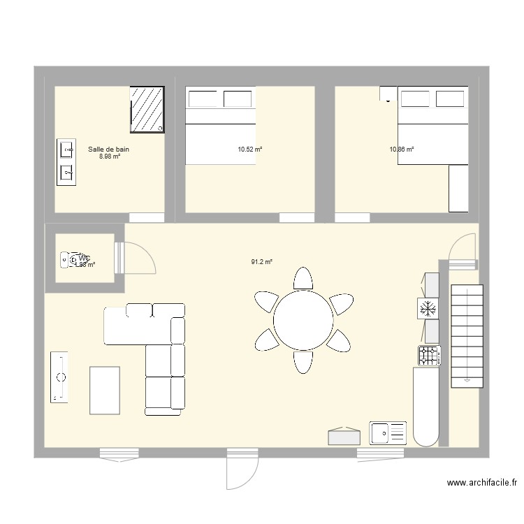 Plan appartement BJR. Plan de 0 pièce et 0 m2