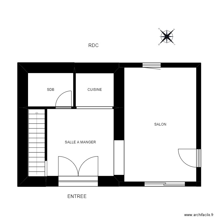 merrien appart. Plan de 9 pièces et 86 m2