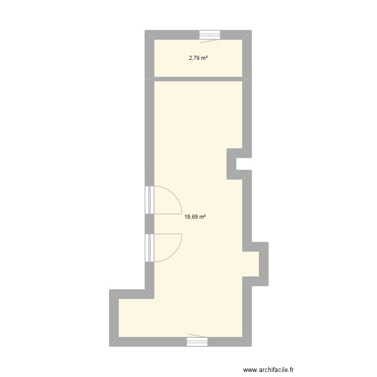 RDC Droite Studio. Plan de 0 pièce et 0 m2