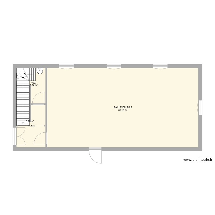 SALLE DU BAS. Plan de 0 pièce et 0 m2