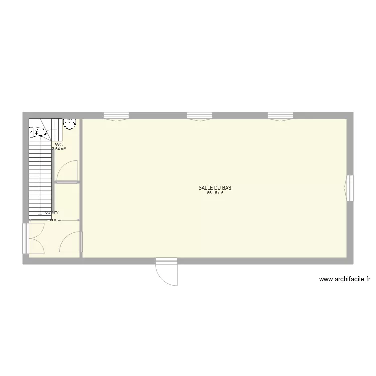 SALLE DU BAS. Plan de 