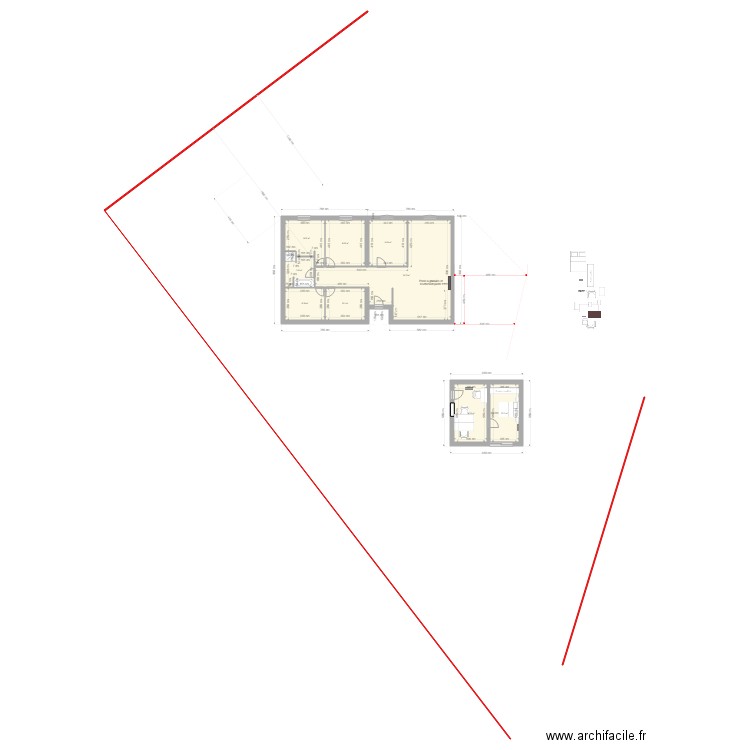 limite 3m nues. Plan de 0 pièce et 0 m2