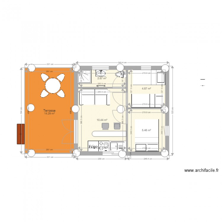 Chalet GreenCottages 25m2. Plan de 0 pièce et 0 m2