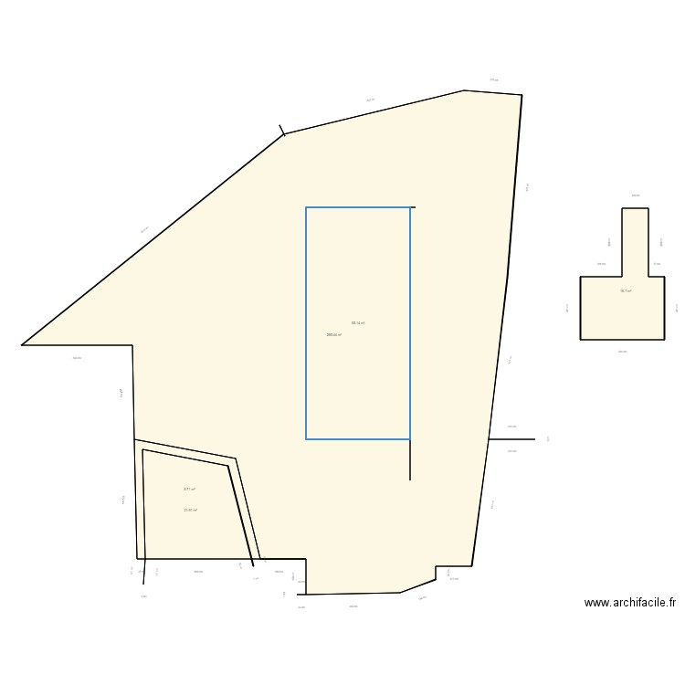 Camping Lagerenne. Plan de 5 pièces et 440 m2