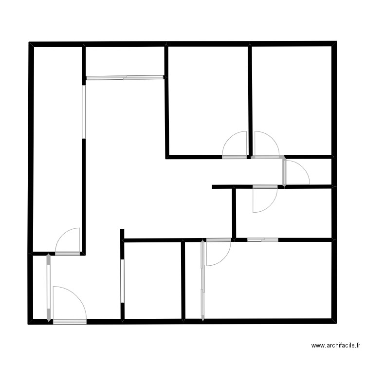 Appart Tonto BEN mur. Plan de 10 pièces et 84 m2