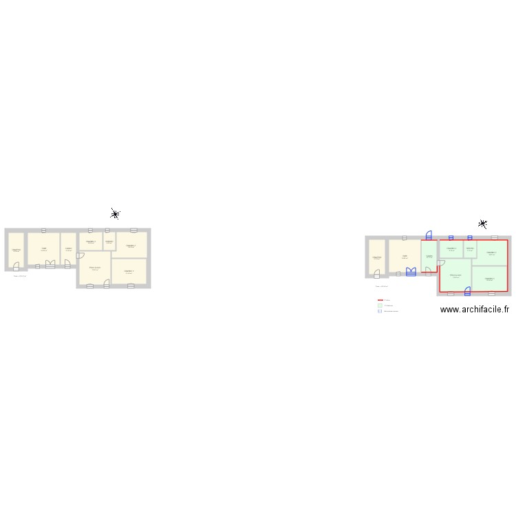 DANAUDIERE-1. Plan de 16 pièces et 265 m2