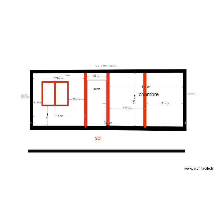 cote ouest 1234567. Plan de 0 pièce et 0 m2